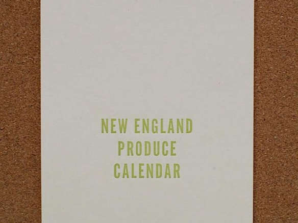 New England Produce Calendar