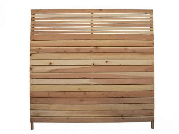 6-ft x 6-ft Redwood Flat-Top Wood Fence Panel