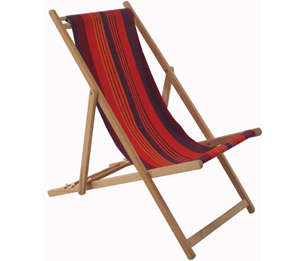 French Beechwood Deck Chair