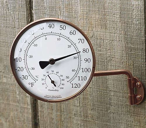 Copper Outdoor Combination Thermometer