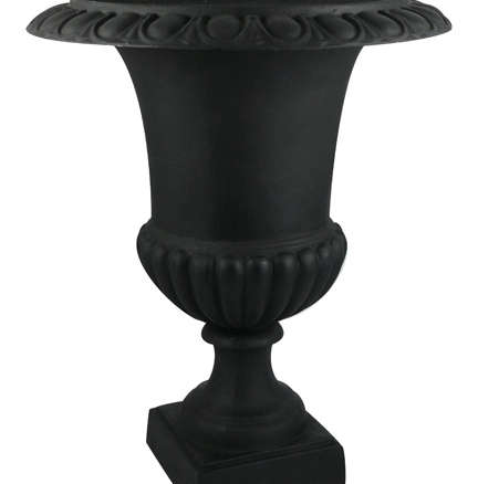Antiqued Garden Urn – Black