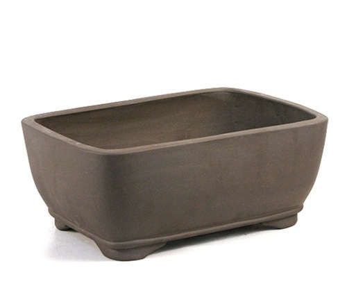 Unglazed Ceramic Rectangle Bonsai Pot