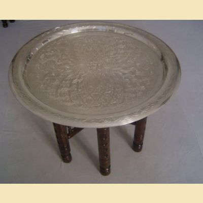 Moroccan Brass Tray Tea Table