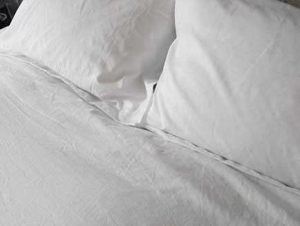 Smooth White Linen Pillow Slips