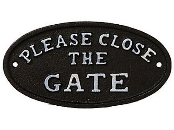 Gate Sign