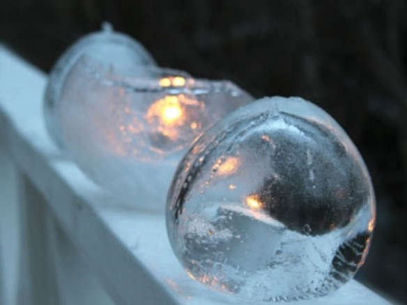 DIY: Frozen Ice Candle Holders