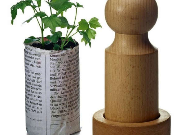 A 21st Century Use for Newsprint: Seed Pots