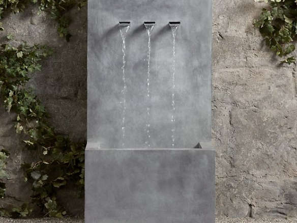 Weathered Zinc Wall Fountain