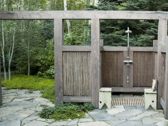 Private Idaho: A Rustic Outdoor Shower in Sun Valley
