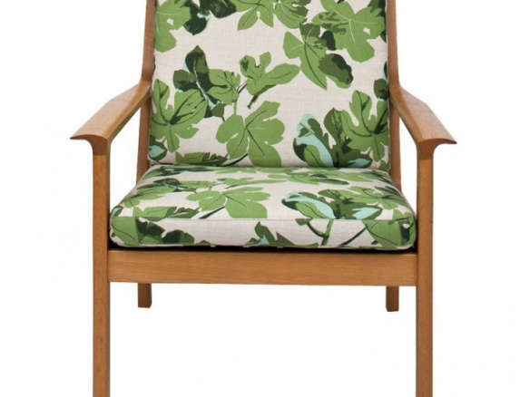 Mid-Century Chair Upholstered in Peter Dunham Fabric