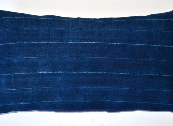 African Vintage Indigo Textile Pillow