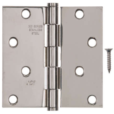 Ace 4 in. Stainless Steel Residential Hinge
