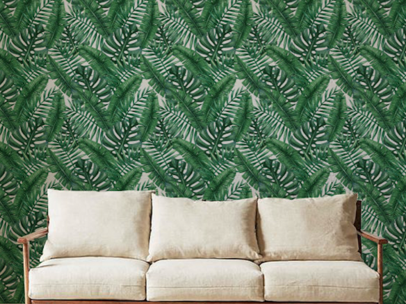 Monstera Banana Palm Leaf Wallpaper