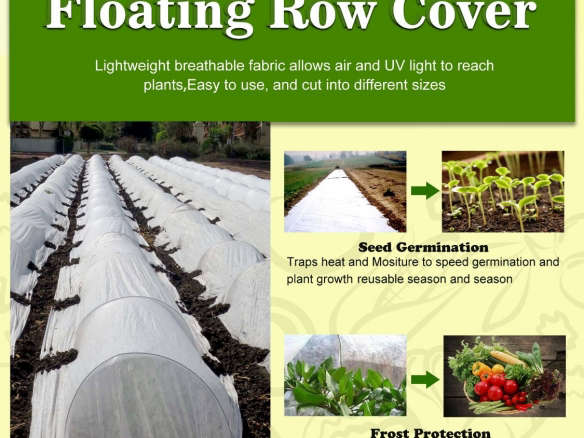 Agfabric – 1.5 oz Floating Row Cover and Plant Blanket for Frost Protection and Seed Germination