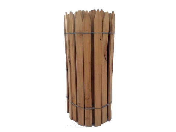 Natural Woven Wooden Picket Fence