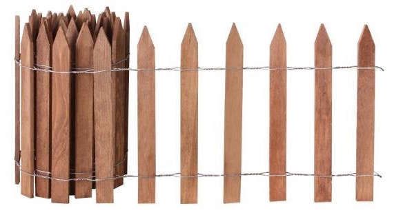 Wooden Trim Fence – Brown