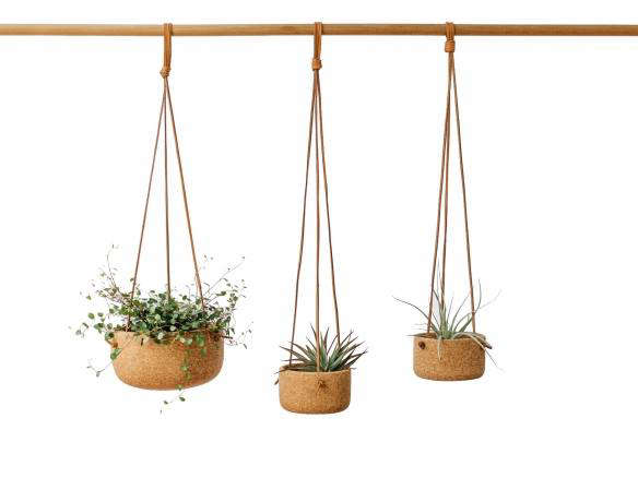 Hand-Turned Cork Small Hanging Planter
