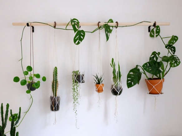 Maria Bergström’s DIY Plant Wall Made from a Broomstick