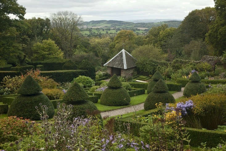 Topiary at Perrycroft garden in the Malvern Hills. Photography by Jim Powell.