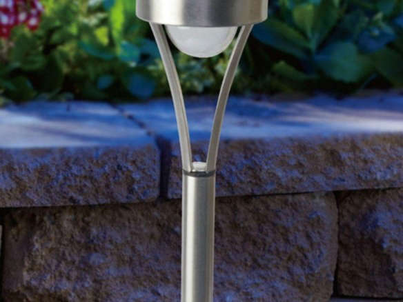 Alena-Style Solar Powered Stainless Steel Outdoor Integrated LED Landscape Path Light