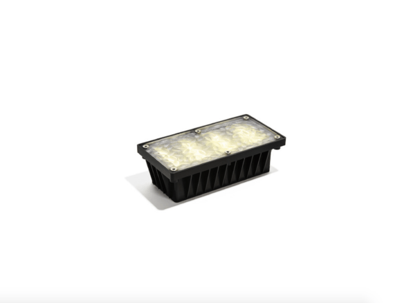 Iced 8×4 in. Solar Paver Light, Warm White