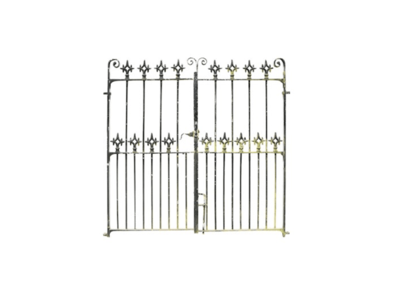 Pair of Reclaimed 19th Century Wrought Iron Gates