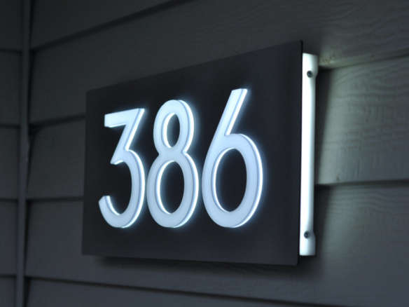 Custom Aluminum & Acrylic LED House Numbers Sign