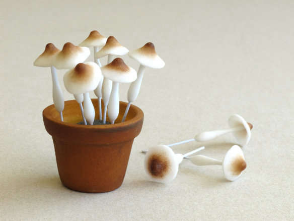 Miniature Clay Mushrooms