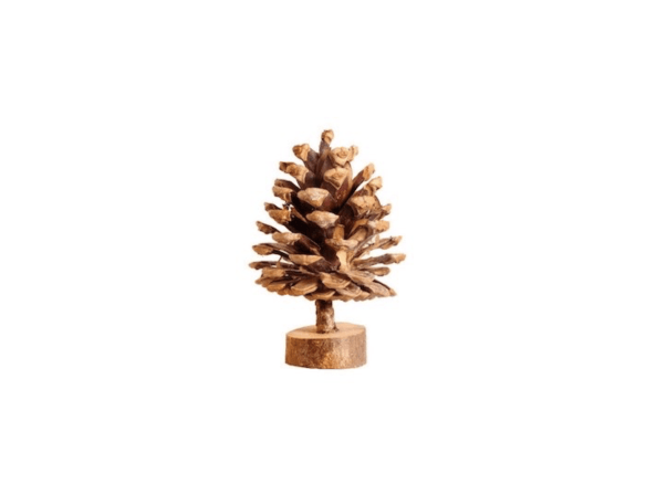 Handmade Wood Pine Cone Tree