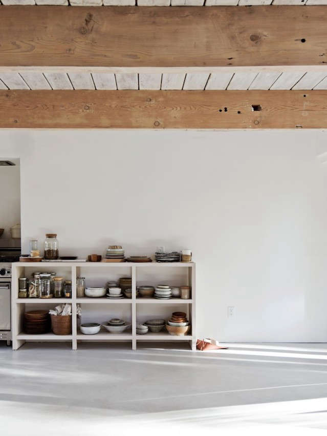 And The Case for Letting the Dishes Pile Up: Stacked Plates On Display. Photograph courtesy of Scott & Scott Architects.