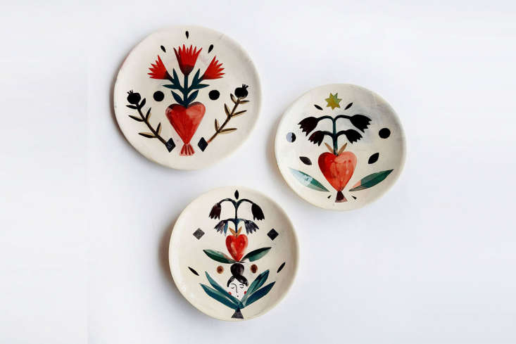 Fanciful ceramics from a French potter. See Object of Desire: Whimsical Painted Plates by a French Ceramicist.
