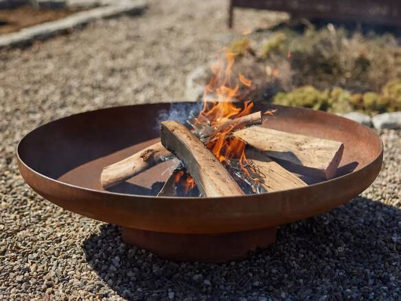 Weathering Steel Round Bowl Fire Pit
