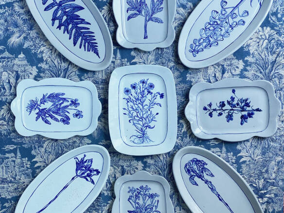 Melissa Goldstein’s Hand-Painted Ceramics, Inspired by Her Brooklyn Garden