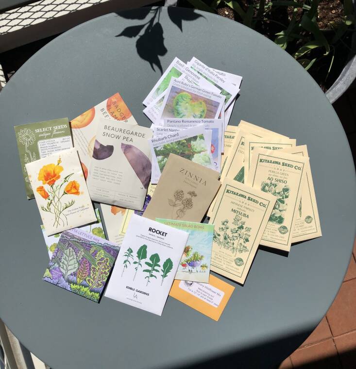 Seed packets ready to get started.