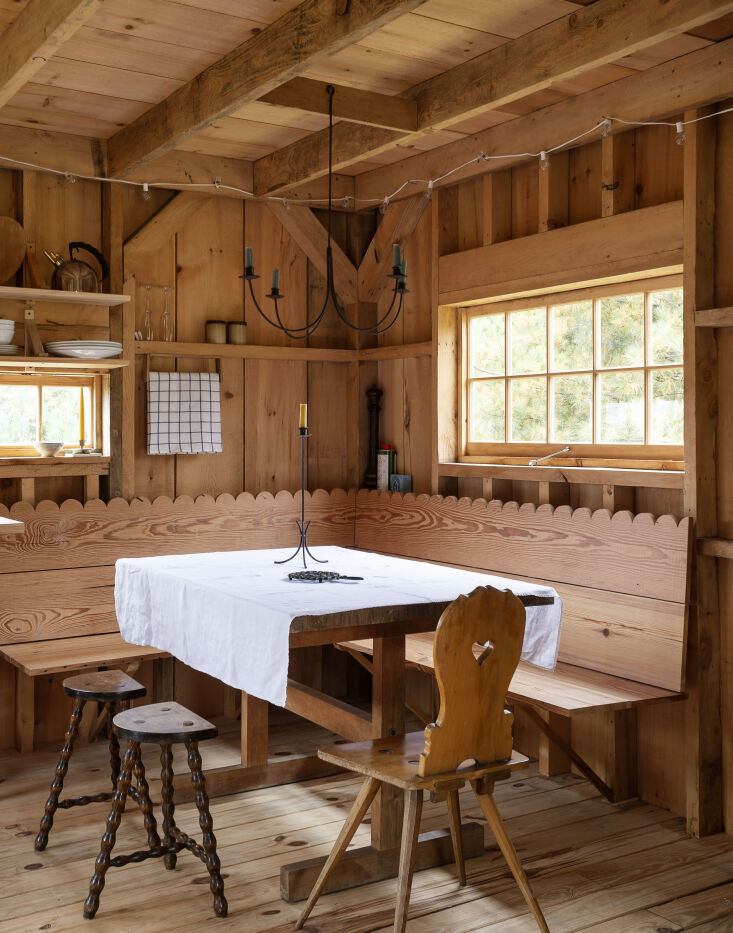In upstate New York (far from the Alps), a one-room cabin with Tyrolean vibes. Photograph by Matthew Williams, for Remodelista: The Low-Impact Home, from Steal This Look: A One-Room Cabin in the Catskills.
