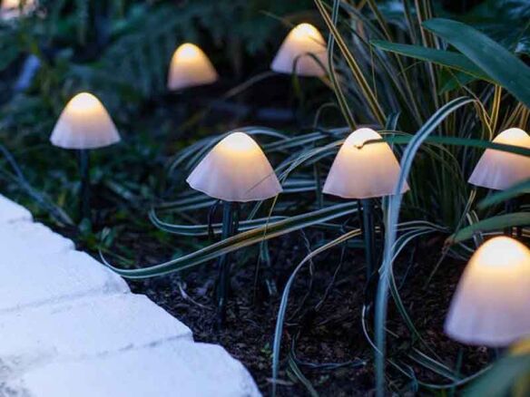 Mini Mushroom Solar Path Lights