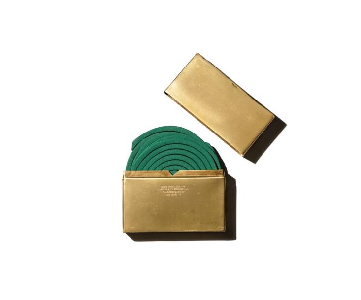 Puebco&#8\2\17;s Japanese Mosquito Coil Holder, made from recycled brass, is a great present for mamas who are particularly susceptible to mosquito bites; \$68.