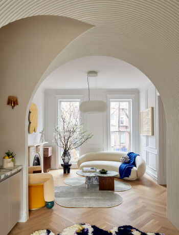 Pulled-In-Place Fluted Plaster Arch Detail