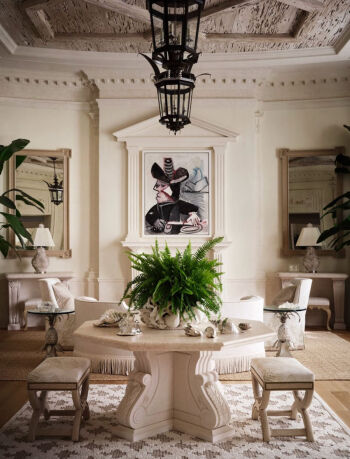 Aggregate Plaster Imitating Birch Bark