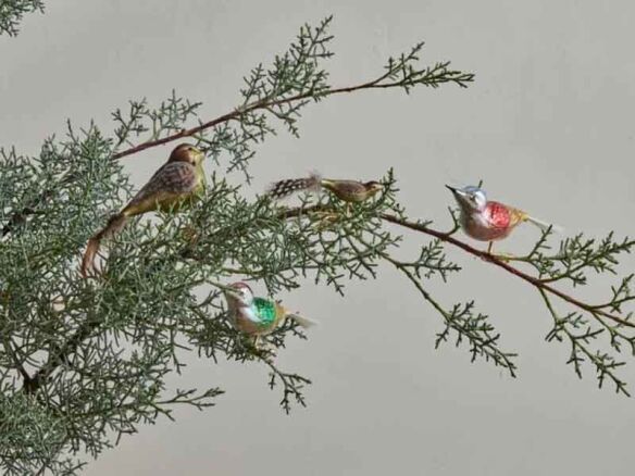 Glass Bird Clip Ornament