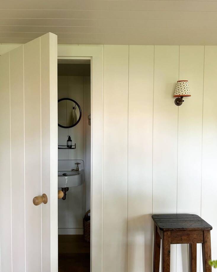 A sweet powder room can be added.