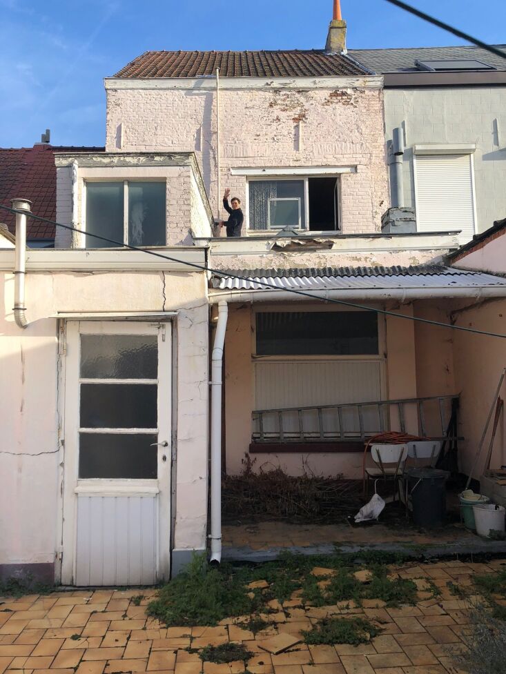 The backyard was lifeless and in ruins.