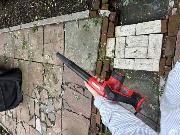 Molly&#8\2\17;s beloved cordless leaf blower.