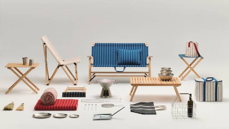 Our sweet spot—the confluence of beauty and utility, at an affordable price point. The prices range from \$\1\2 for a toaster pan to \$595 for a canopy shade. The collection is also available at DWR.