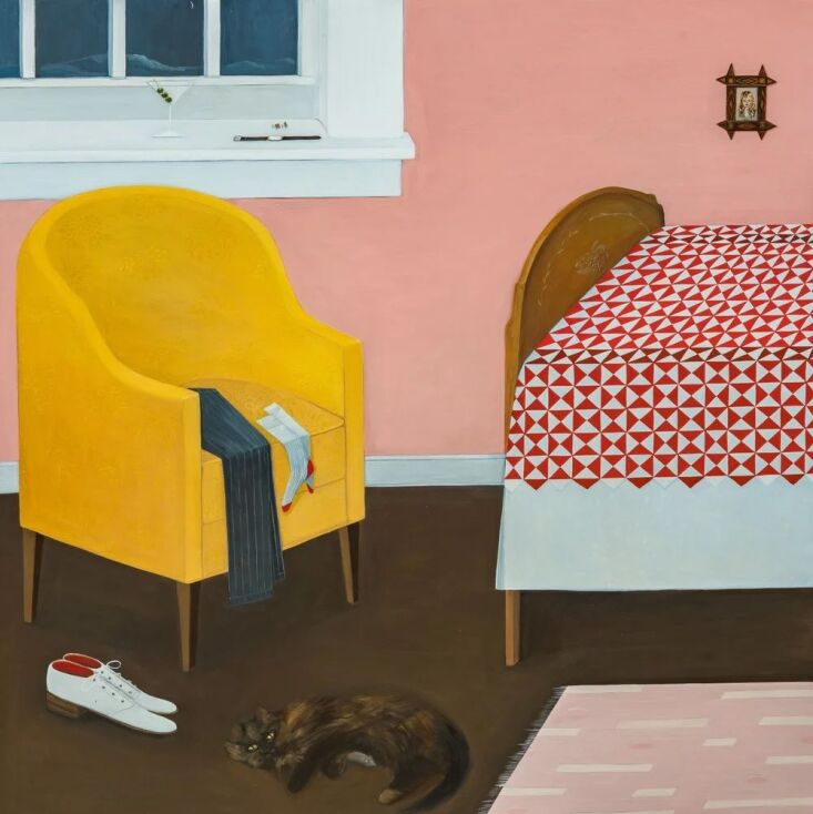 \2\20;Discovered at Futures Fair during New York Design Week: the work of Angela Burson, a Savannah-based artist whose room scenes are reminiscent of \19th century folk paintings. She aptly describes her work as exploring \2\20;the ripe potential for meaning-making in the relationships between objects.\2\2\1; \2\1\1; Margot Guralnick; painting by Angela Burson