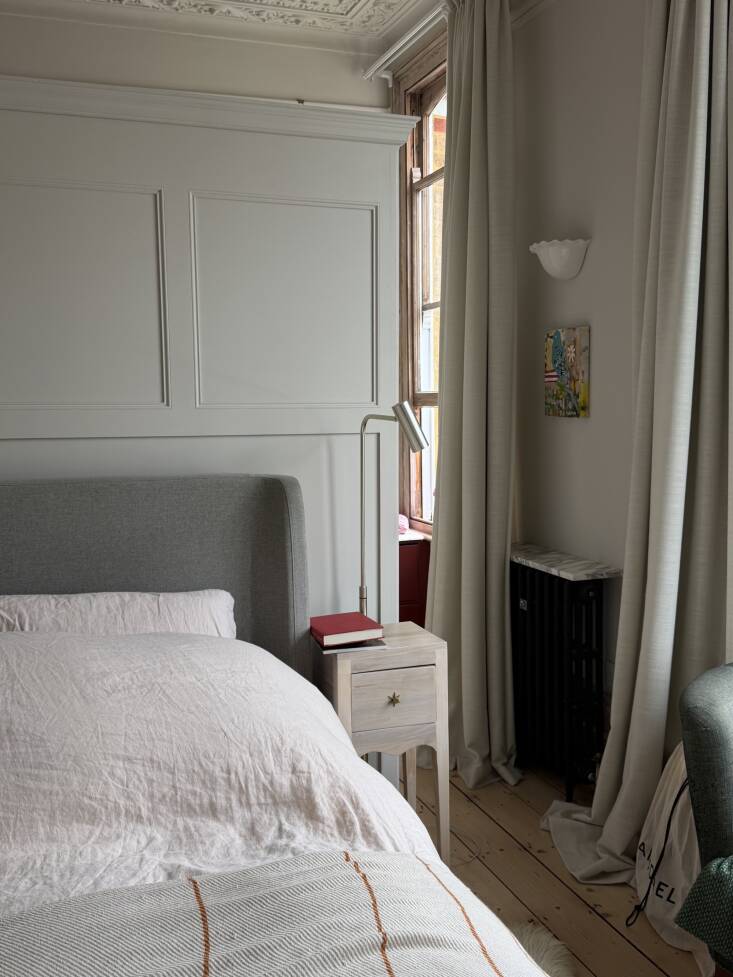 Leanne\2\17;s bed dressed in her favorite linens.