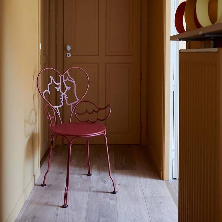 The Ange Armchair is fashion designer Jean-Charles de Castelbaljac’s interpretation of Fermob\2\17;s \1900 Chair. It\2\17;s available in \23 colors at Lumens; \$9\20