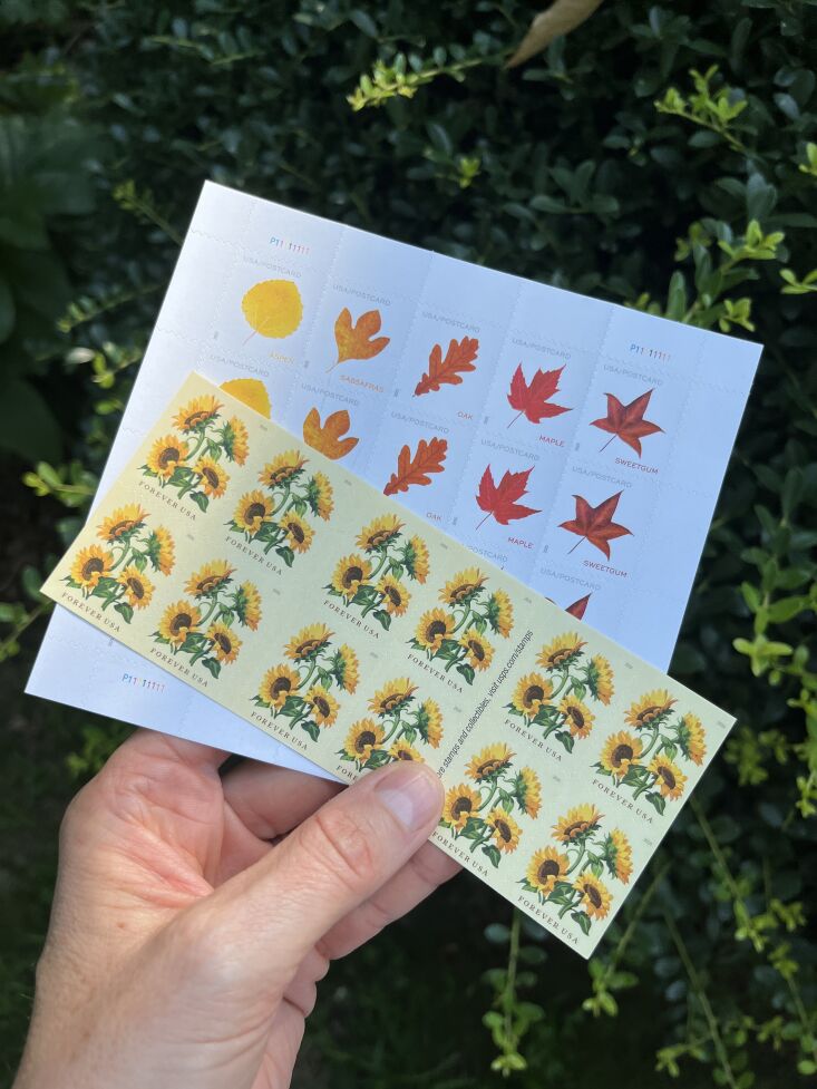 Above: \2\20;I was pleasantly surprised to discover that USPS has some pretty botanical stamps right now  and wanted to share.\2\2\1; \2\1\1; Laura Fenton