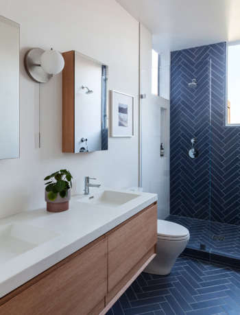 Cole Valley master bathroom design by SVK Interior Design