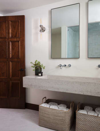 Monterey Heights guest bathroom by SVK Interior Design
